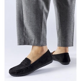 Czarne mokasyny z eko-zamszu Cellarengo 2