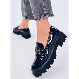 Mokasyny damskie lakierowane Manff Black czarne 2
