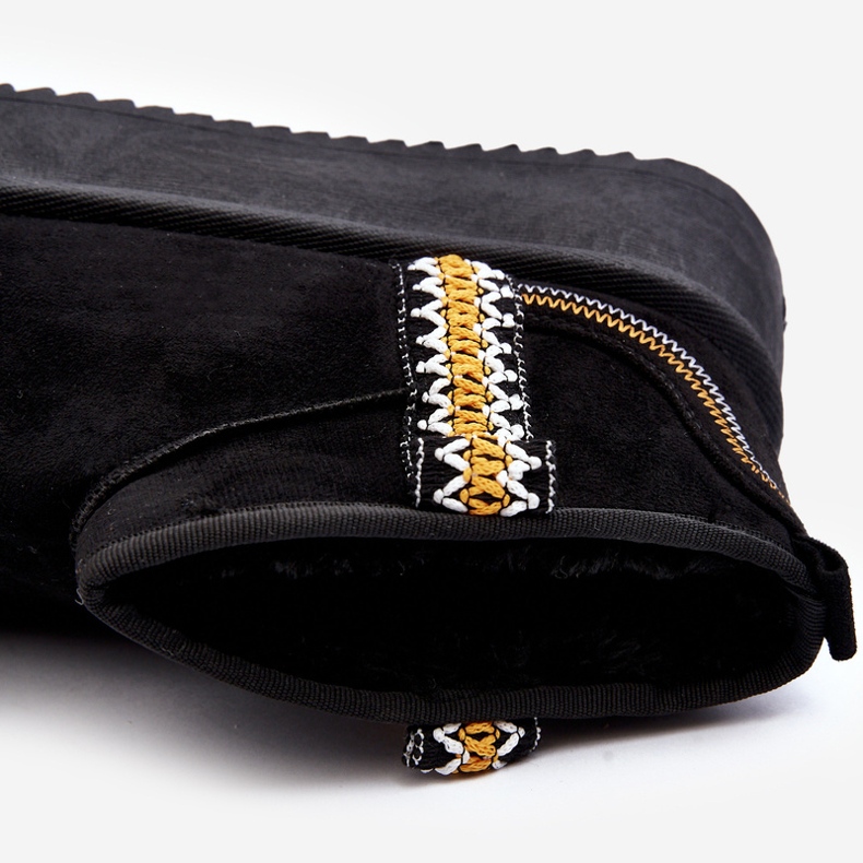 Śniegowce Na Platformie Ze Wzorem Czarne Udra 1