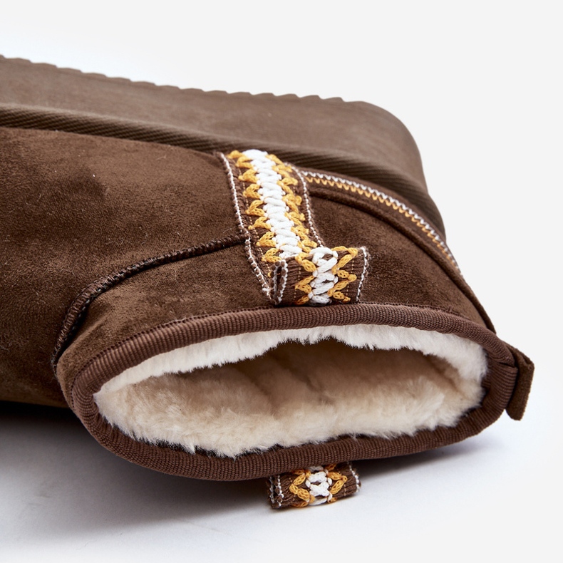 Śniegowce Na Platformie Ze Wzorem Ciemnozielone Udra 1