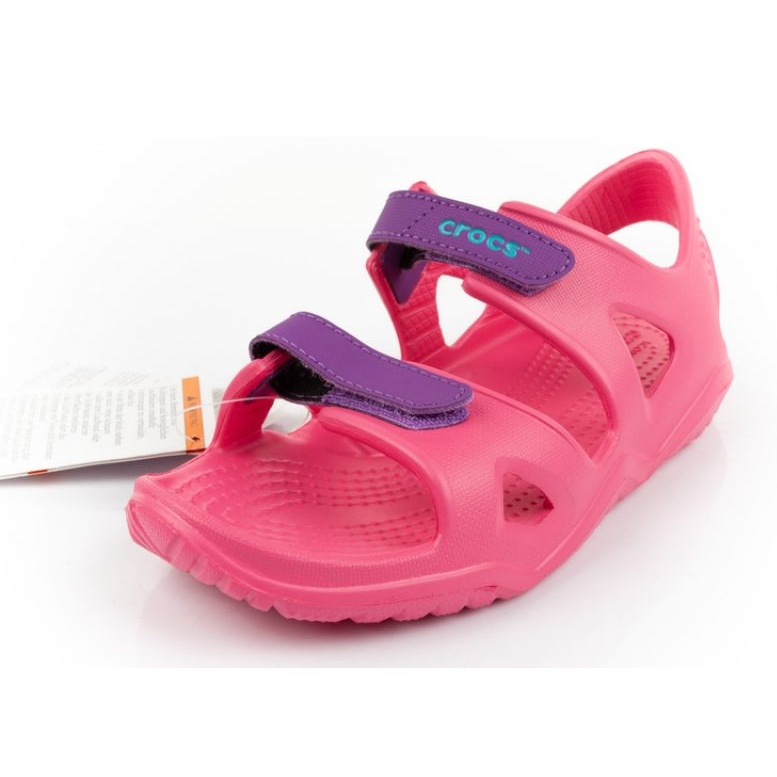 Sandały Crocs Swiftwater Jr 204988-600 różowe 1