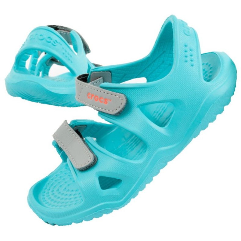 Sandały Crocs Swiftwater Jr 204988-40M niebieskie 1