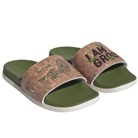 Klapki adidas Adilette Comfort Jr ID8029 zielone 1
