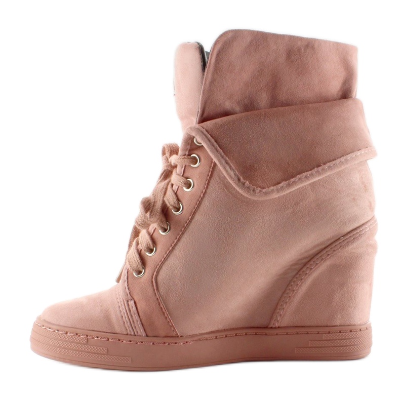 Sneakersy zamszowe B12-22 Pink różowe 1