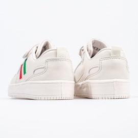 Sneakersy dziecięce białe z paskami 4