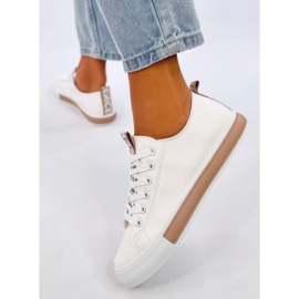 Trampki damskie Monae Champagne białe 2