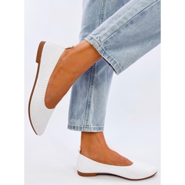 Baleriny ażurowe Kreiss White białe 1