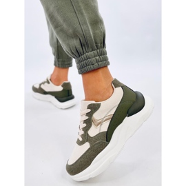 Sneakersy na koturnie Clervie Green zielone 2