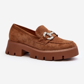 Damskie Mokasyny Z Ozdobą Camel Ellise brązowe 1