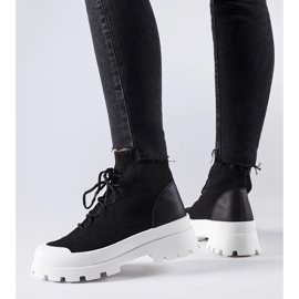 Czarne wysokie sneakersy Éric 1