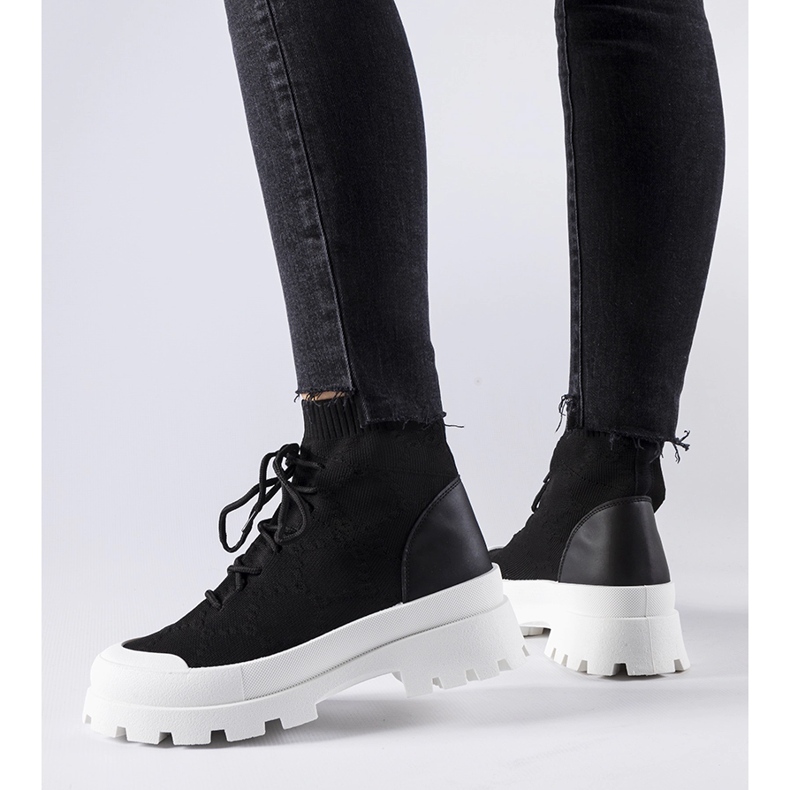 Czarne wysokie sneakersy Éric 1