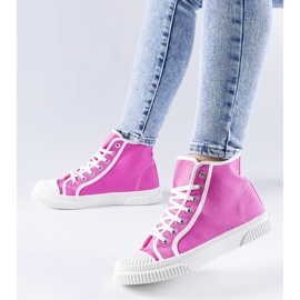 Ciemnoróżowe wysokie trampki Pozzuolo 2