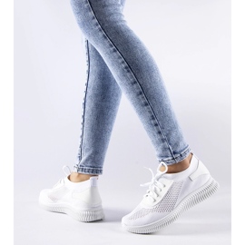 Białe ażurowe sneakersy Pierantonio 1