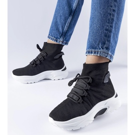 Czarne wysokie sneakersy Vigatto 1