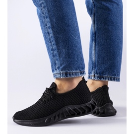 Czarne materiałowe sneakersy Derek 1