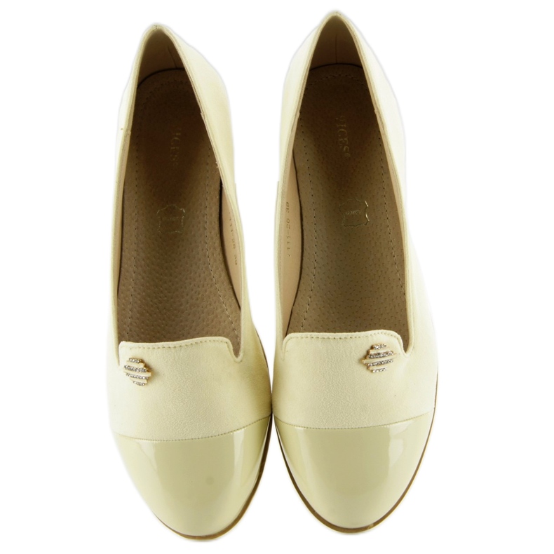 Pastelowe mokasyny lordsy 7111 yellow żółte 1