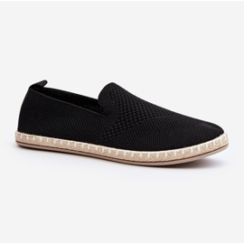 Wsuwane Damskie Espadryle Czarne Harmonie 1