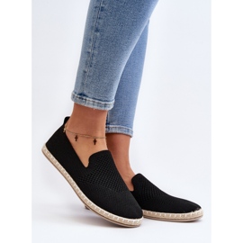 Wsuwane Damskie Espadryle Czarne Harmonie 2