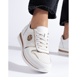 Białe skórzane buty sportowe 2