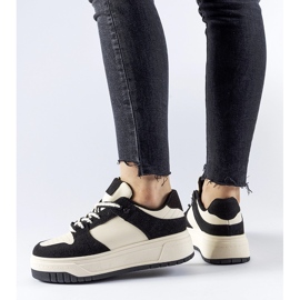 Czarne sneakersy na platformie Crim 1