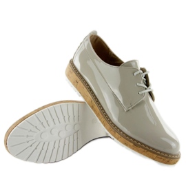 Mokasyny ze skórzanym środkiem 7153 Grey szare 2