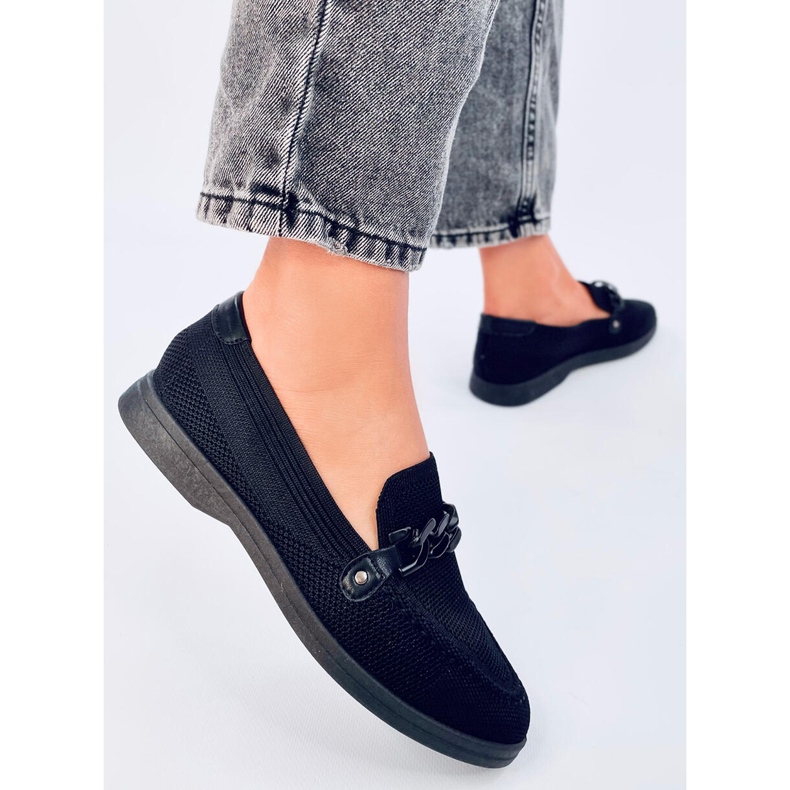 Mokasyny ażurowe Lucena Black czarne 2