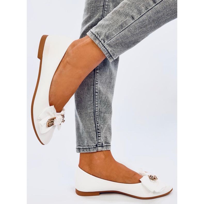 Baleriny z misiem Bonnies White białe 2