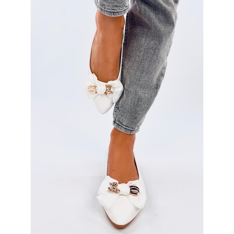 Baleriny z misiem Bonnies White białe 1