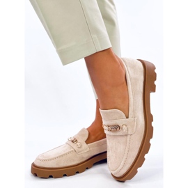 Mokasyny damskie Molla Beige beżowy 2