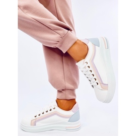 Sneakersy damskie Ateer Pink białe 2