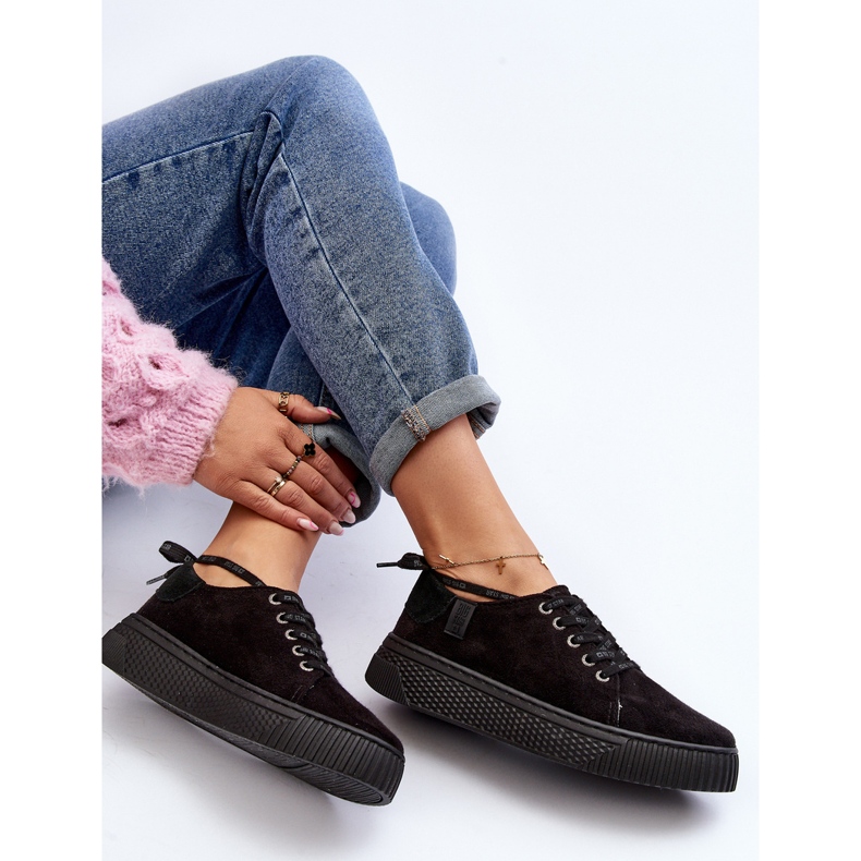 Damskie Trampki Big Star NN276005 Memory Foam System Czarne 1