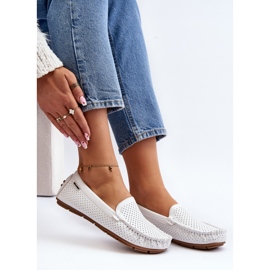 Damskie Ażurowe Mokasyny Białe Rasirna 2
