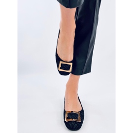 Baleriny z klamerką Ells Black czarne 1