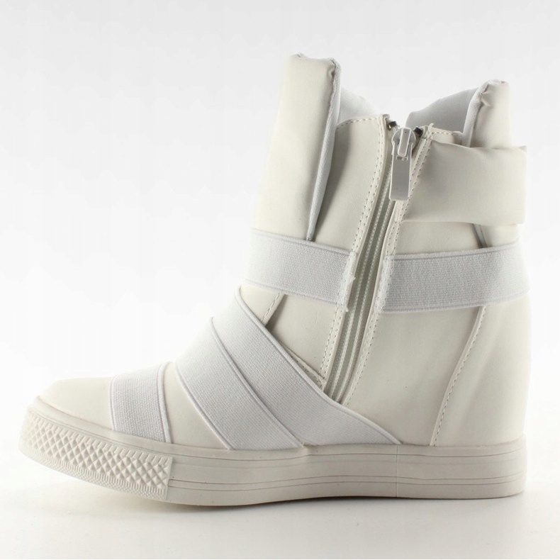Sneakersy z gumowymi paskami AF24 White białe 1