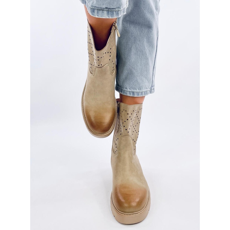 Botki ażurowe Issey Green zielone 1