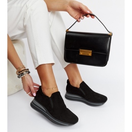 Czarne sneakersy na platformie Cliffside 1