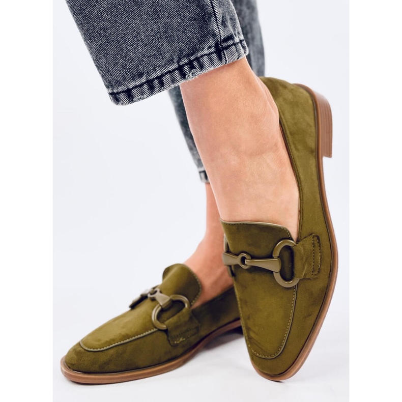 Mokasyny damskie Isidora Green zielone 2