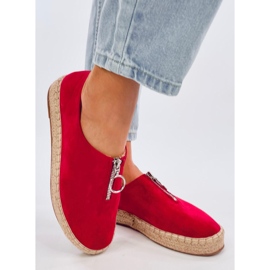 Espadryle damskie Flynn Red czerwone 1