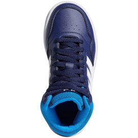 Buty adidas Hoops Mid Jr GW0400 niebieskie 1