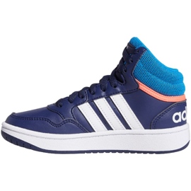 Buty adidas Hoops Mid Jr GW0400 niebieskie 2