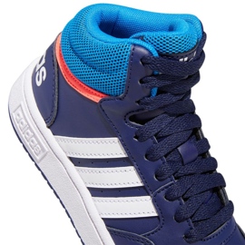 Buty adidas Hoops Mid Jr GW0400 niebieskie 3