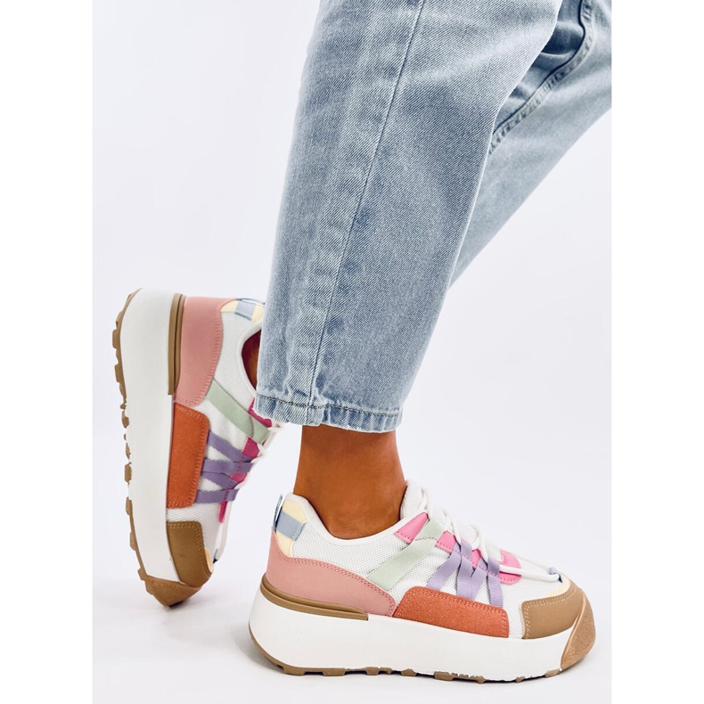 Sneakersy damskie Vince Color Mix białe 2