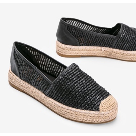 Czarne espadryle plecione Carly 1