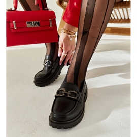 Czarne mokasyny z klamerką Springs 1