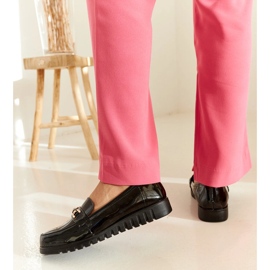 Czarne lakierowane mokasyny Prussia 1