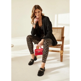 Czarne mokasyny na słupku Sherie 1