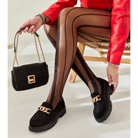 Czarne mokasyny zamszowe Elenor 2