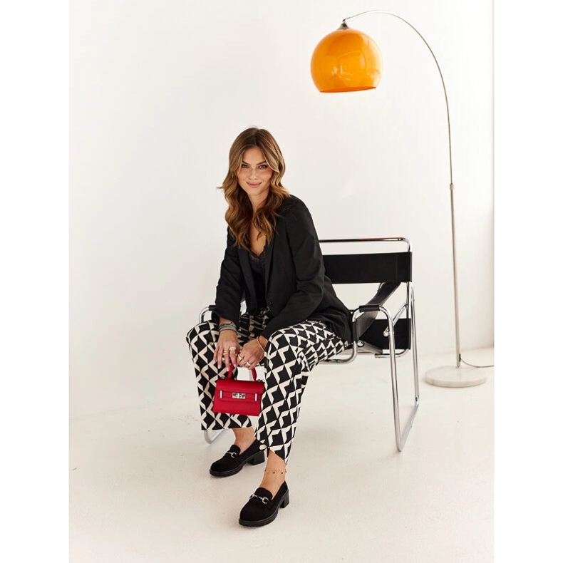 Czarne zamszowe mokasyny Grisel 2