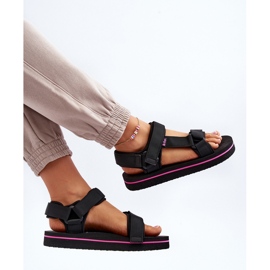 Damskie Sandały Na Platformie Lee Cooper LCW-24-05-2751L Czarne 9