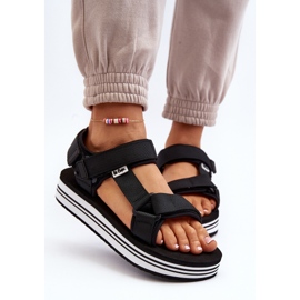 Damskie Sandały Na Platformie Lee Cooper LCW-24-05-2753 Czarne 8